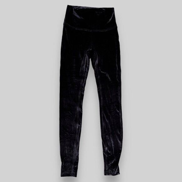 Lululemon Wunder Under 4 Black Velvet Lounge High-Rise Tight 28 Fall Layer Comfy - Picture 1 of 12